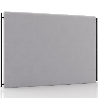Cabeceira Cama Box King 195cm Estofada Goya P05 Veludo Cinza