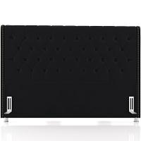 Cabeceira Cama Box Queen 160cm Estofada Frizza P05 Veludo Preto - Lyam Decor - 5