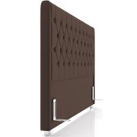 Cabeceira Cama Box Casal 140cm Estofada Frizza P05 Veludo Marrom - Lyam Decor - 2