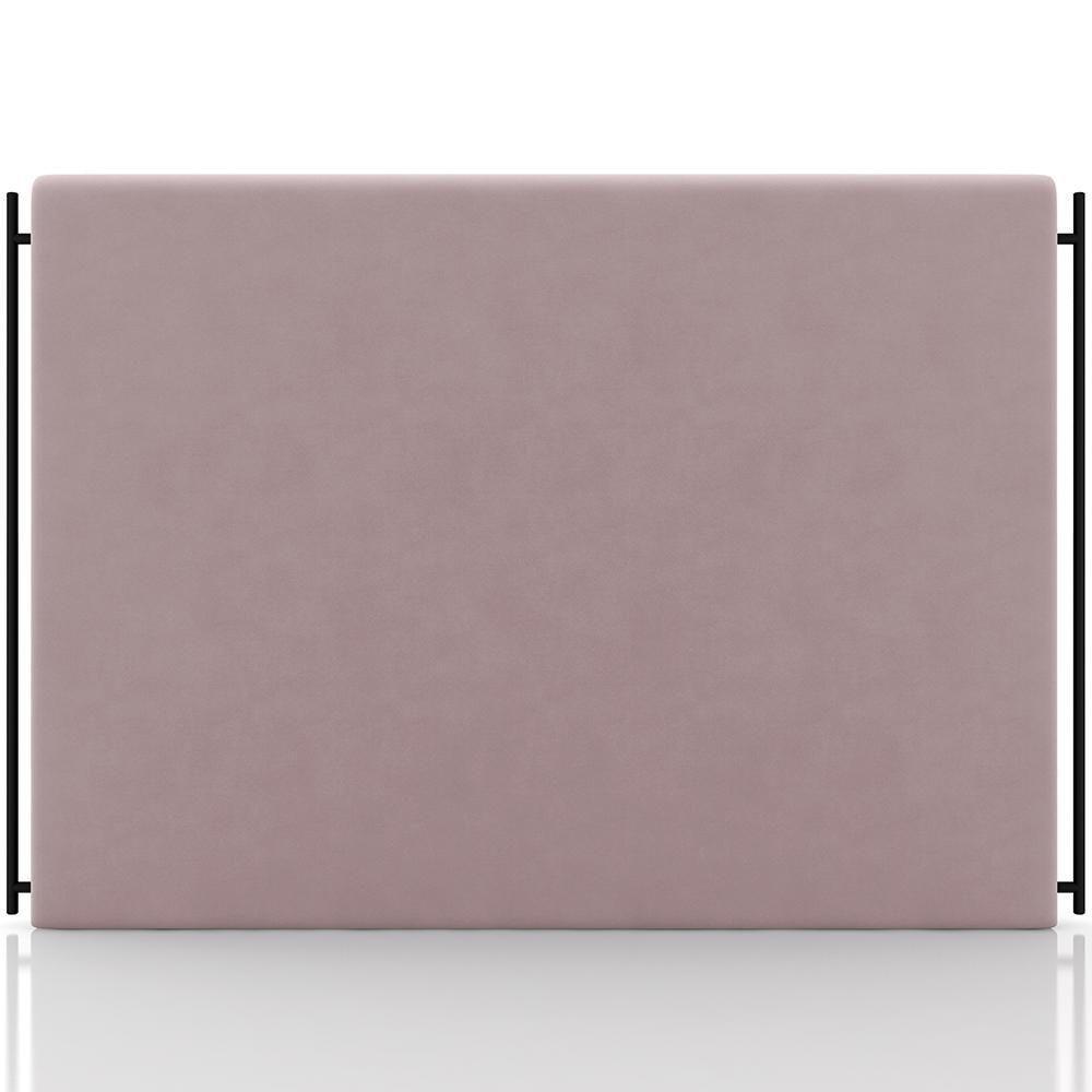 Cabeceira Cama Box Casal 140cm Estofada Goya P05 Veludo Rosê - Lyam Decor - 5