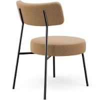 Kit 02 Poltronas Decorativas Para Sala De Estar Base Fixa Londres L02 Bouclê Mostarda - Lyam - 5