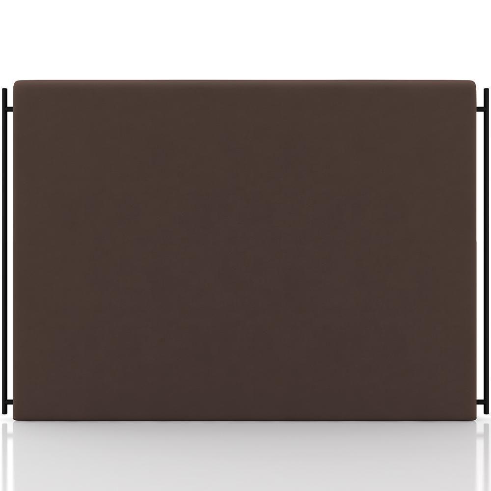 Cabeceira Cama Box Queen 160cm Estofada Goya P05 Veludo Marrom - Lyam Decor - 5