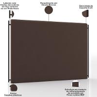 Cabeceira Cama Box Queen 160cm Estofada Goya P05 Veludo Marrom - Lyam Decor