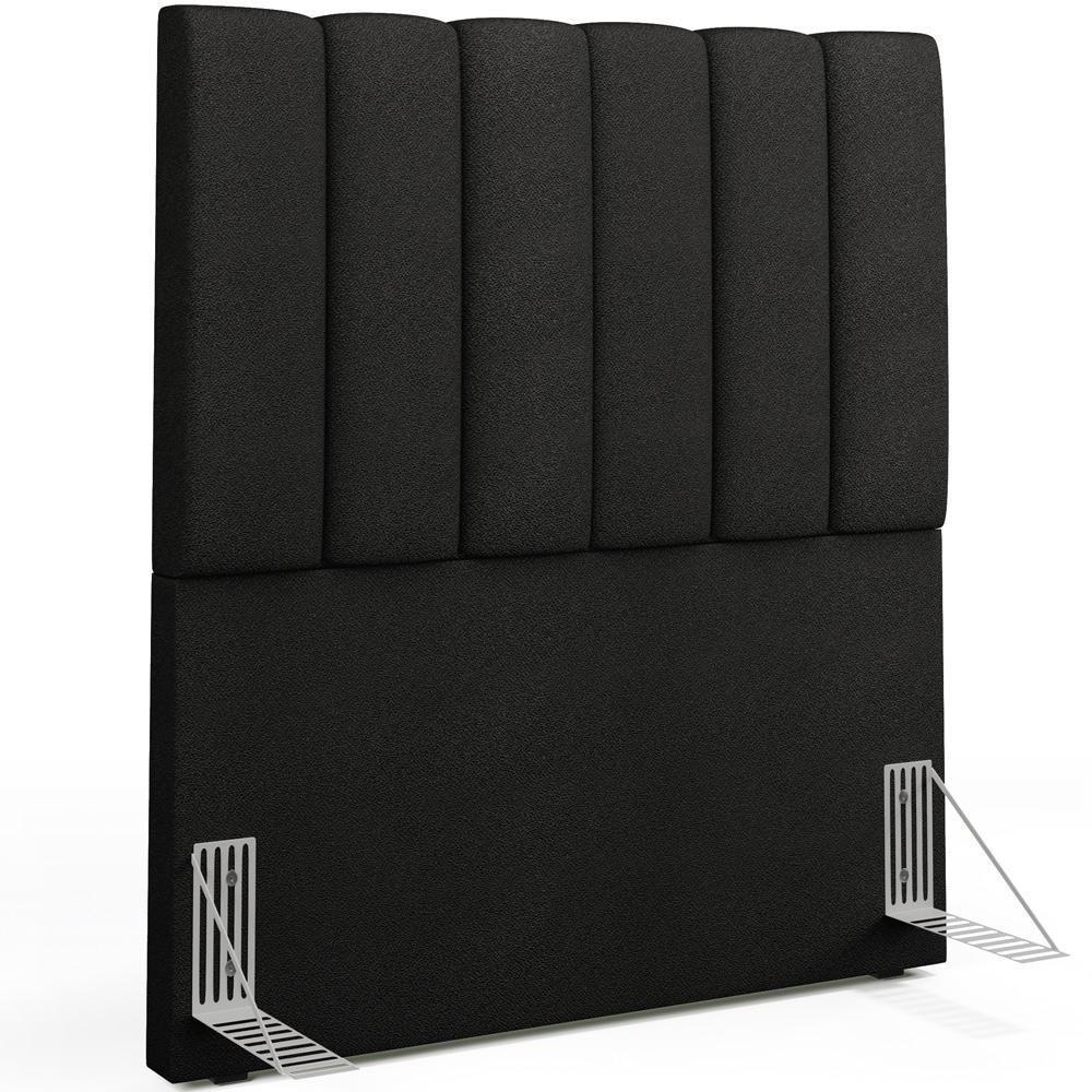 Cabeceira Cama Box Painel Solteiro 100 Cm Dália W01 Poliéster Preto - Lyam - 1