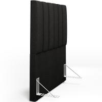 Cabeceira Cama Box Painel Solteiro 100 Cm Dália W01 Poliéster Preto - Lyam - 5