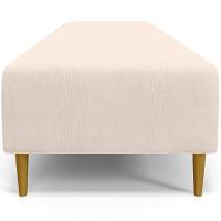 Kit 02 Puffs Decorativo Sala De Estar Bali W01 Pés Palito 210x60cm Suede Bege - Lyam Decor