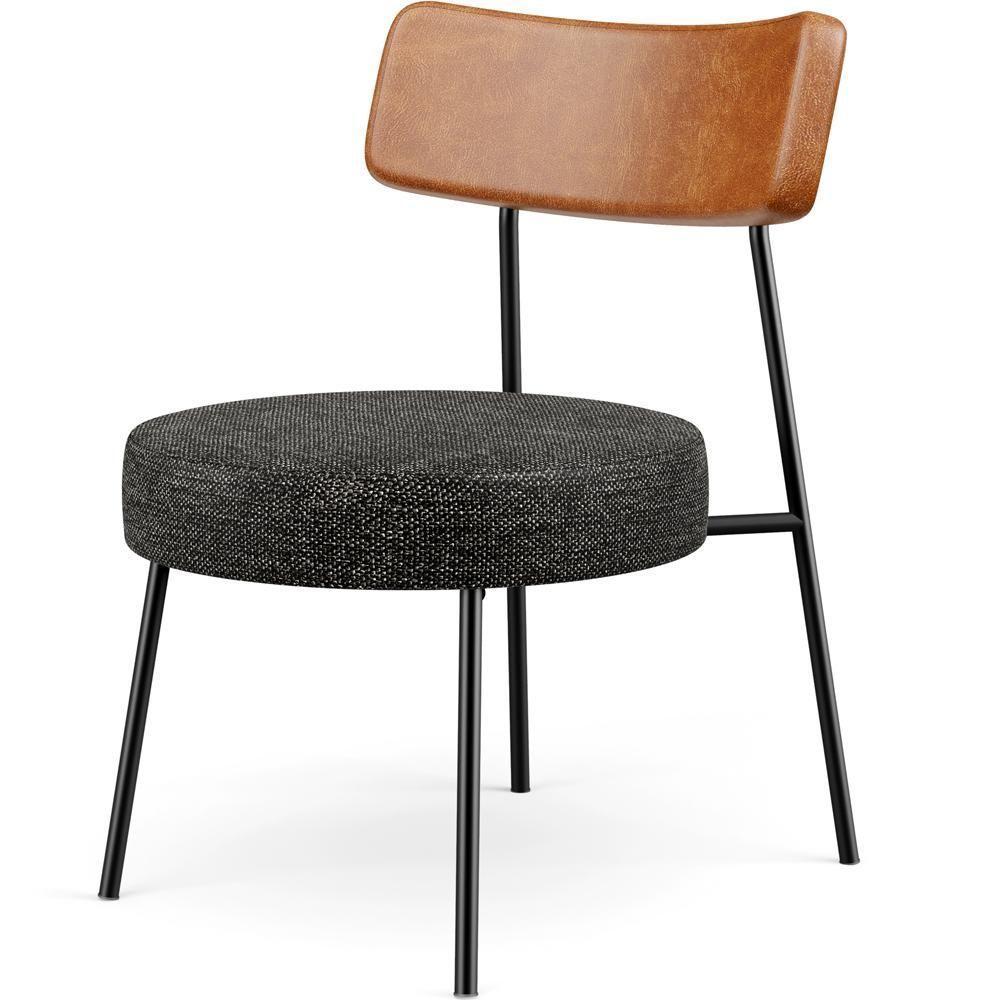 Kit 02 Poltronas Decorativas Sala De Estar Fixa Londres L02 Couríssimo Camel Linho Chumbo - Lyam - 2