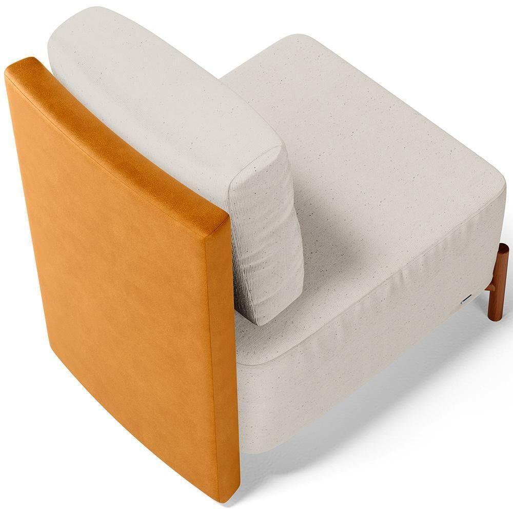 Kit 02 Poltronas Decorativas Sala De Estar Living Hungria L02 Couríssimo Whisky Linho Cru - Lyam - 3