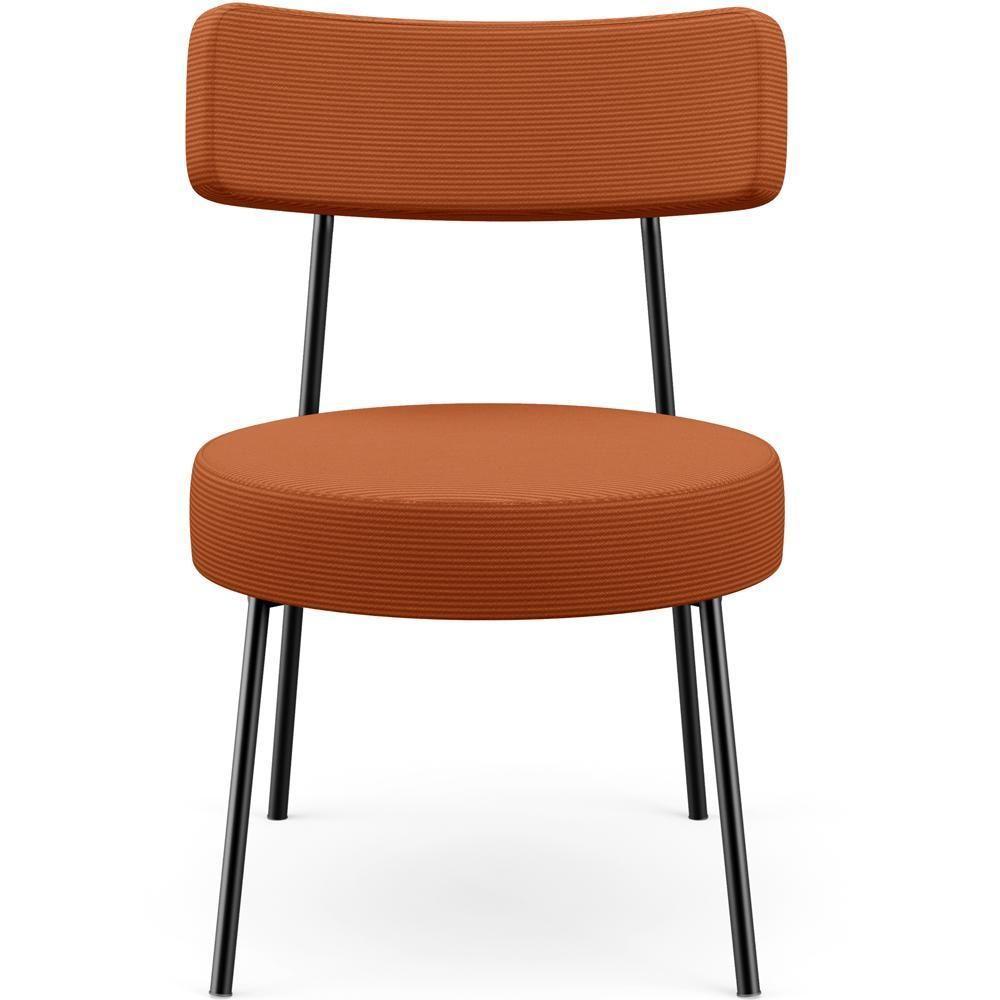 Kit 02 Poltronas Decorativas Para Sala De Estar Base Fixa Londres L02 Tecido Terracota - Lyam - 5