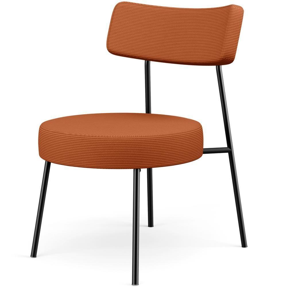 Kit 02 Poltronas Decorativas Para Sala De Estar Base Fixa Londres L02 Tecido Terracota - Lyam - 7