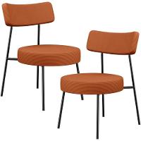 Kit 02 Poltronas Decorativas Para Sala De Estar Base Fixa Londres L02 Tecido Terracota - Lyam - 1