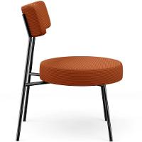 Kit 02 Poltronas Decorativas Para Sala De Estar Base Fixa Londres L02 Tecido Terracota - Lyam