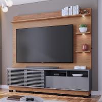 Estante Painel Para Tv 70 Pol Com Led Itapema C04 Freijó Cinza Fosco - Lyam Decor - 6