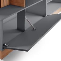 Estante Painel Para Tv 65 Pol Com Led Aracati C04 Freijó Cinza Fosco - Lyam Decor - 3