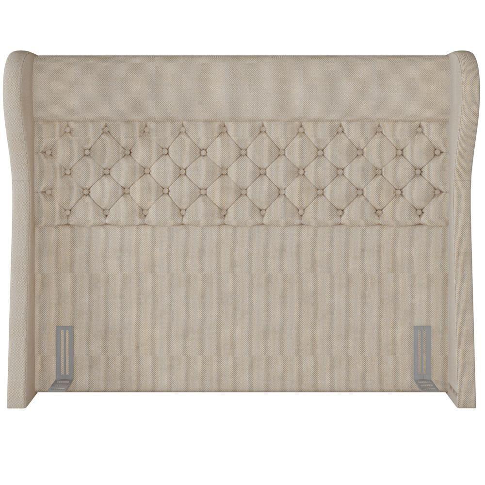 Cabeceira Cama Box King 195 Cm P05 Madrid Linho Bege Escuro - Lyam Decor - 4