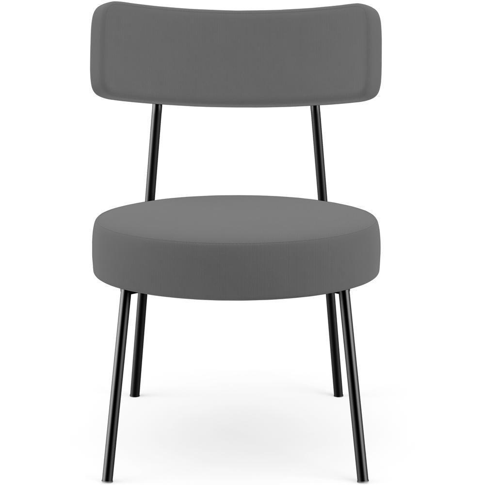 Kit 02 Poltronas Decorativas Para Sala De Estar Base Fixa Londres L02 Suede Cinza - Lyam - 3