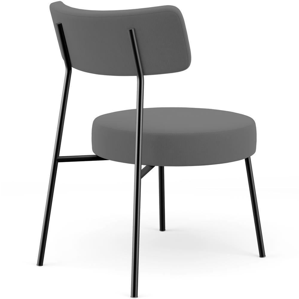 Kit 02 Poltronas Decorativas Para Sala De Estar Base Fixa Londres L02 Suede Cinza - Lyam - 5