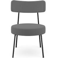 Kit 02 Poltronas Decorativas Para Sala De Estar Base Fixa Londres L02 Suede Cinza - Lyam - 3