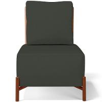 Kit 02 Poltronas Decorativas Sala Estar Living Hungria L02 Couríssimo Camel Linho Verde Musgo - Lyam