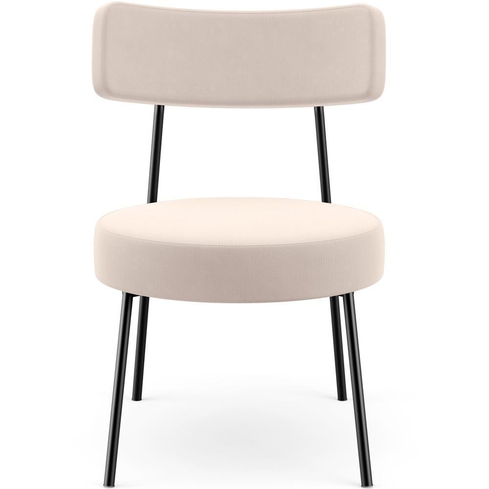 Kit 02 Poltronas Decorativas Para Sala De Estar Base Fixa Londres L02 Suede Bege - Lyam - 3