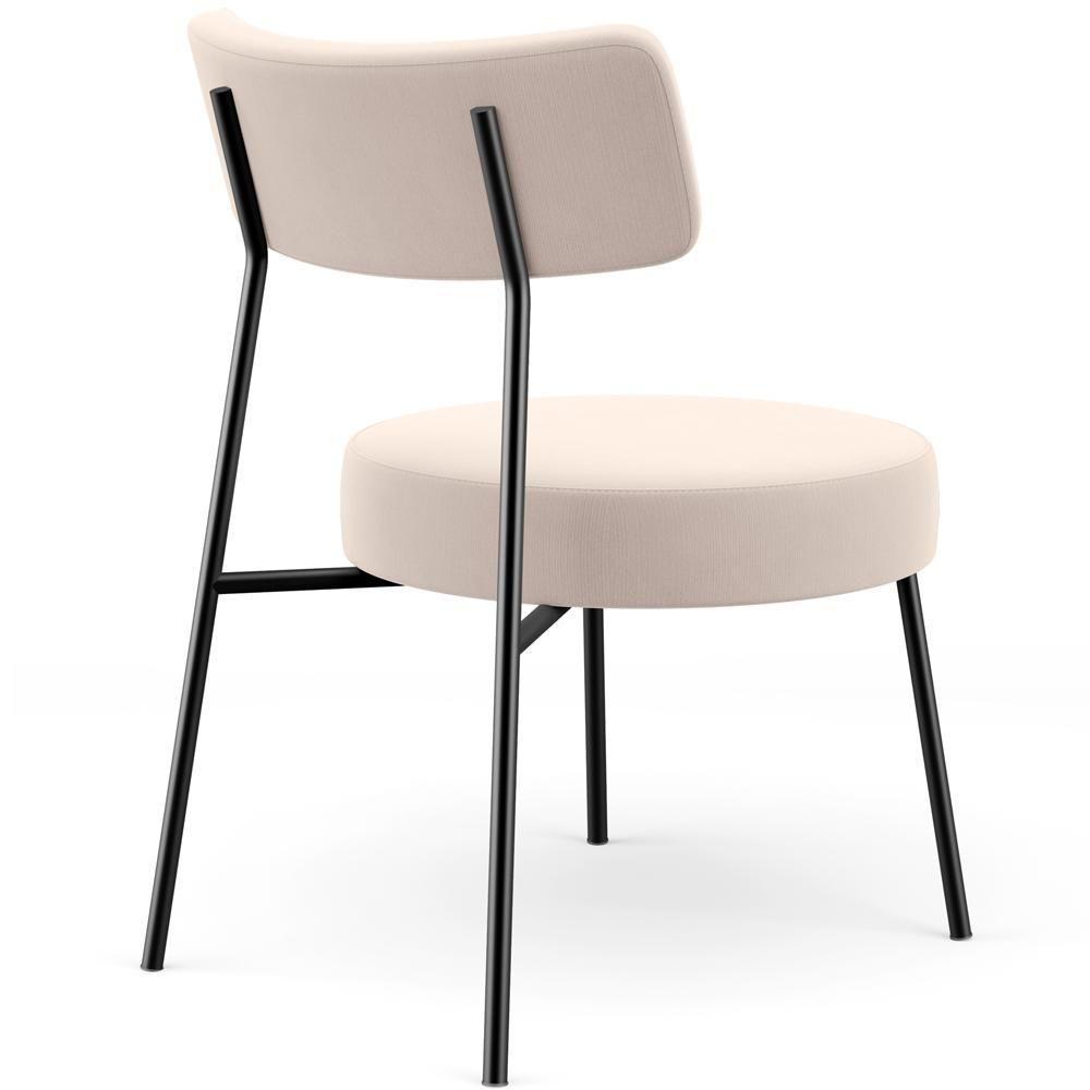 Kit 02 Poltronas Decorativas Para Sala De Estar Base Fixa Londres L02 Suede Bege - Lyam - 5