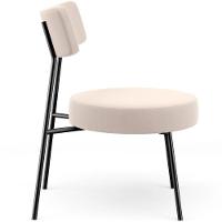 Kit 02 Poltronas Decorativas Para Sala De Estar Base Fixa Londres L02 Suede Bege - Lyam - 2