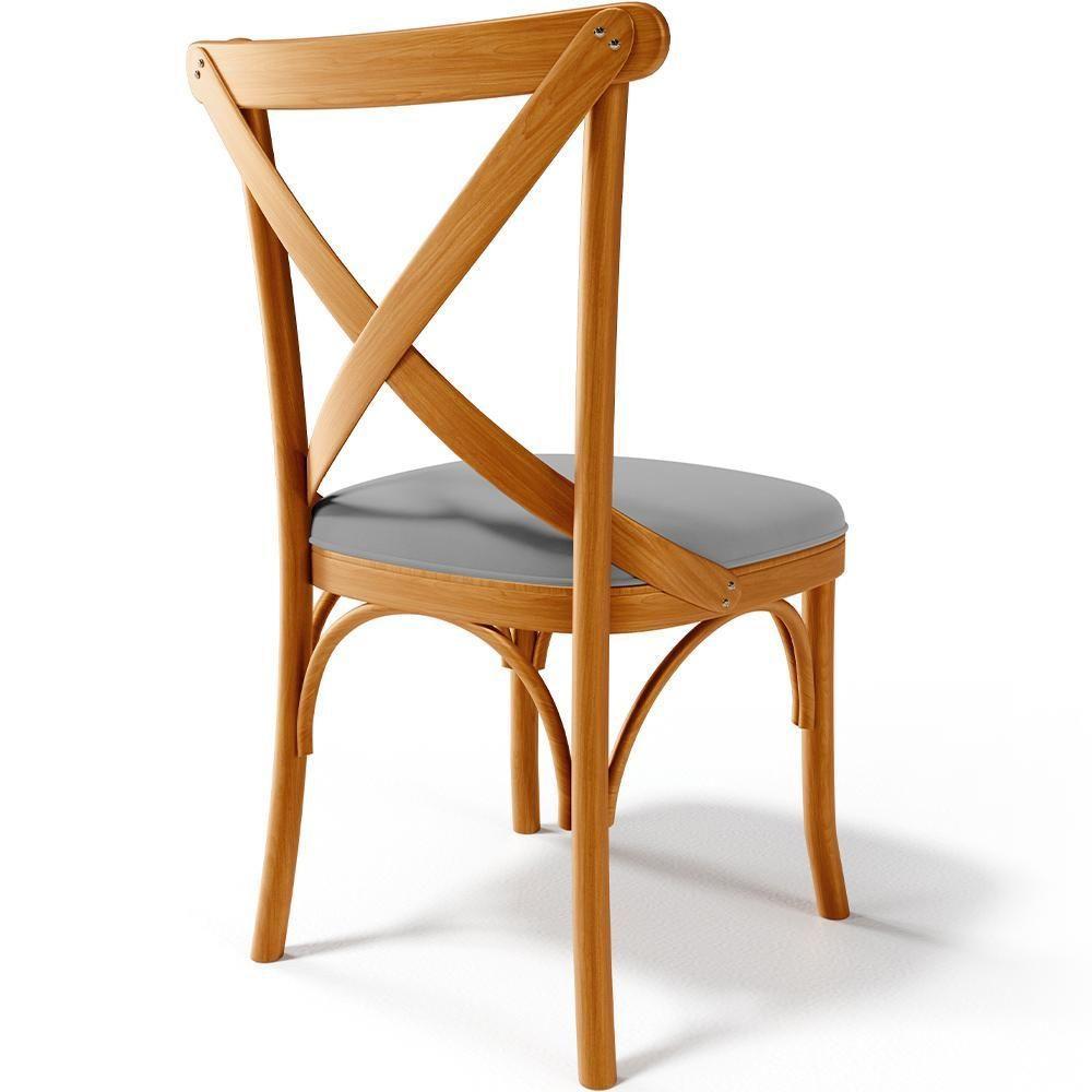 Kit 08 Cadeiras Para Sala De Jantar E Estar Living Estofada ávila L02 Suede Cinza - Lyam - 2