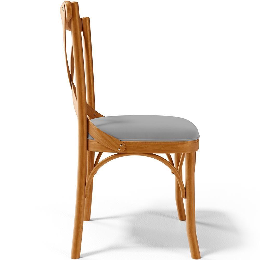 Kit 08 Cadeiras Para Sala De Jantar E Estar Living Estofada ávila L02 Suede Cinza - Lyam - 3