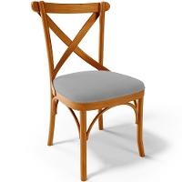 Kit 08 Cadeiras Para Sala De Jantar E Estar Living Estofada ávila L02 Suede Cinza - Lyam - 7