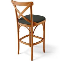 Kit 04 Banquetas Altas Cozinha Bancada Bar Sala Jantar Estofada ávila L02 Linho Verde Musgo - Lyam - 5