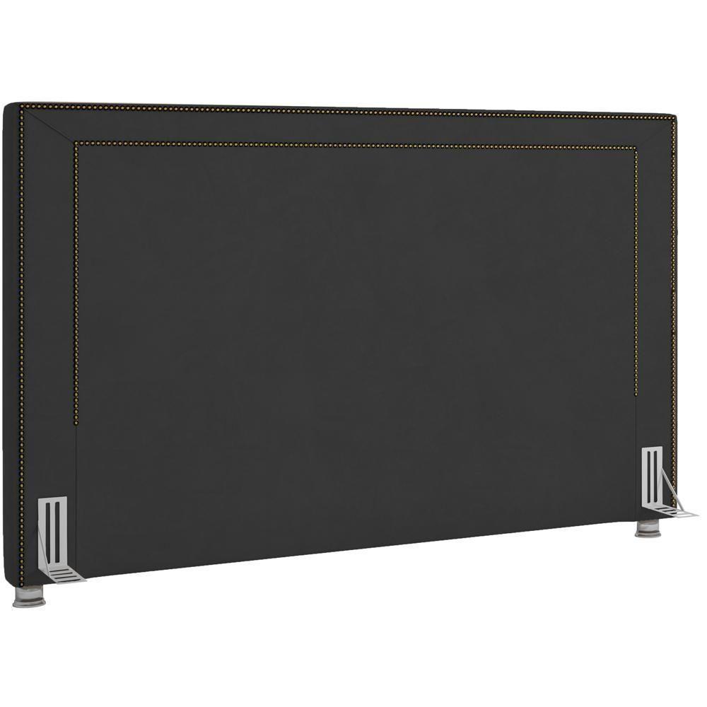Cabeceira Cama Box Casal 195 Cm P05 Berlim Veludo Preto - Lyam - 1