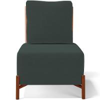 Kit 02 Poltronas Decorativas Sala Estar Living Hungria L02 Couríssimo Camel Suede Verde Musgo - Lyam