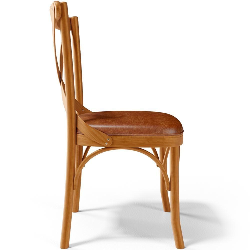 Kit 08 Cadeiras Para Sala De Jantar E Estar Living Estofada ávila L02 Couríssimo Camel - Lyam - 3