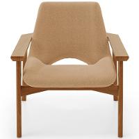 Kit 02 Poltronas Decorativa Para Sala De Estar Living Base Madeira Becker L02 Bouclê Mostarda - Lyam Decor - 5