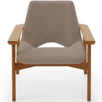 Kit 02 Poltronas Decorativa Para Sala De Estar Living Base Madeira Becker L02 Bouclê Bege - Lyam Decor - 5