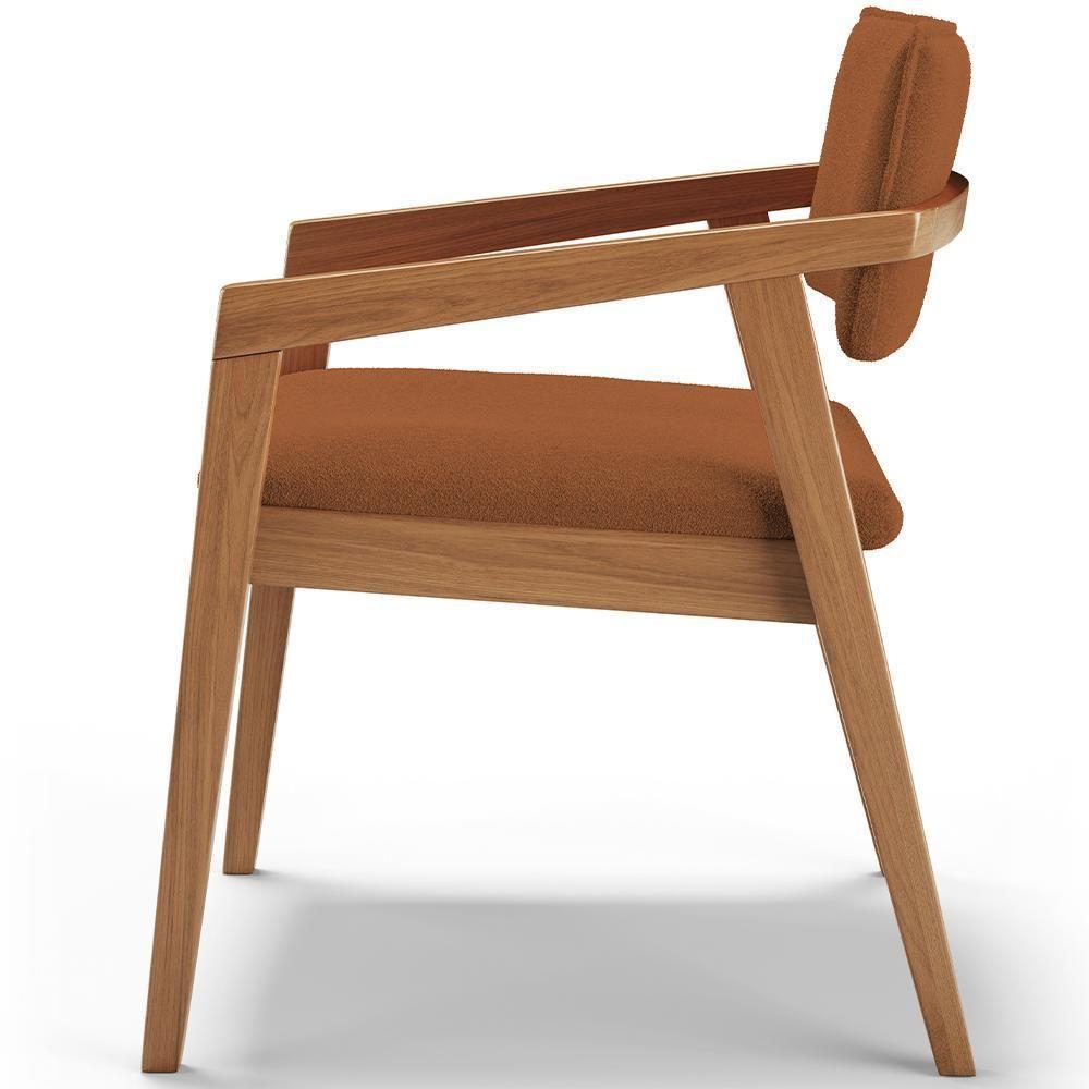 Kit 06 Cadeiras Para Sala De Jantar Estar Living Giorgia B04 Bouclê Terracota - Lyam Decor - 2