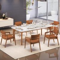 Kit 06 Cadeiras Para Sala De Jantar Estar Living Giorgia B04 Bouclê Terracota - Lyam Decor - 8