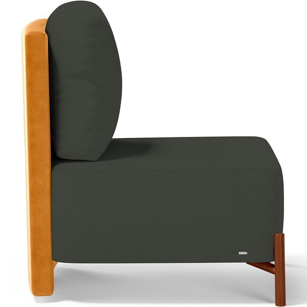 Kit 2 Poltronas Decorativa Sala Estar Living Hungria L02 Couríssimo Whisky Linho Verde Musgo - Lyam - 3