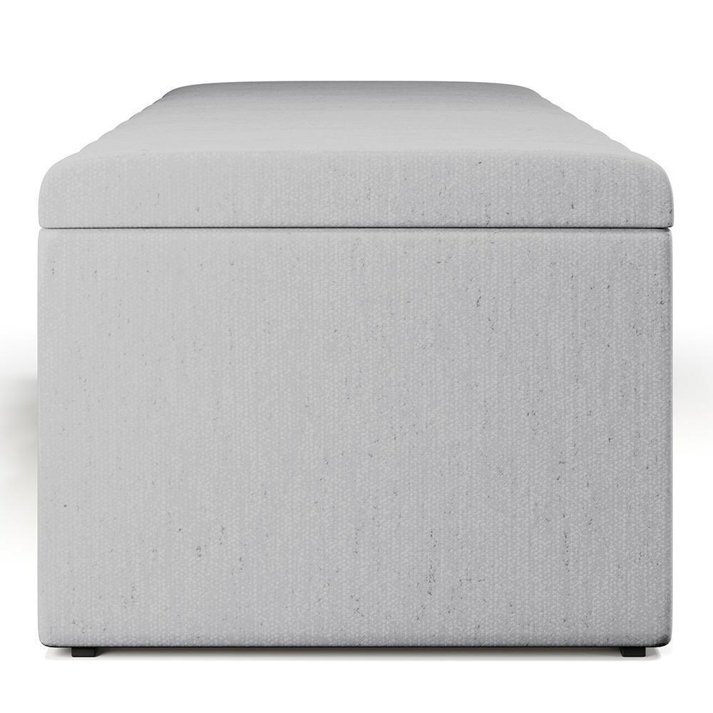 Calçadeira Recamier Baú Para Cama De Casal King Dália 195x50 Cm W01 Linho Cinza - Lyam - 5