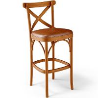 Kit 05 Banquetas Altas Cozinha Bancada Bar Sala Jantar Estofada ávila L02 Couríssimo Camel - Lyam - 3