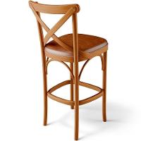 Kit 05 Banquetas Altas Cozinha Bancada Bar Sala Jantar Estofada ávila L02 Couríssimo Camel - Lyam - 5