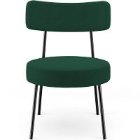 Kit 02 Poltronas Decorativas Para Sala De Estar Base Fixa Londres L02 Bouclê Verde - Lyam - 3