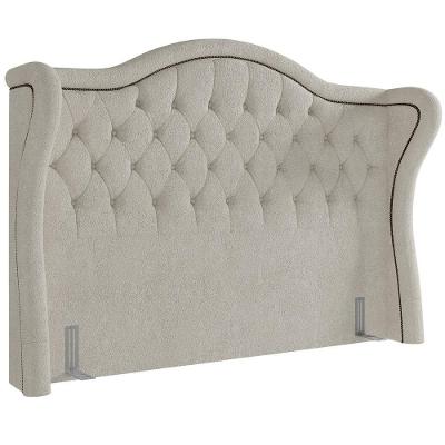 Cabeceira Cama Box Casal 160 Cm P05 Lisboa Bouclê Creme - Lyam Decor