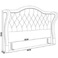 Cabeceira Cama Box Casal 160 Cm P05 Lisboa Bouclê Creme - Lyam Decor - 2