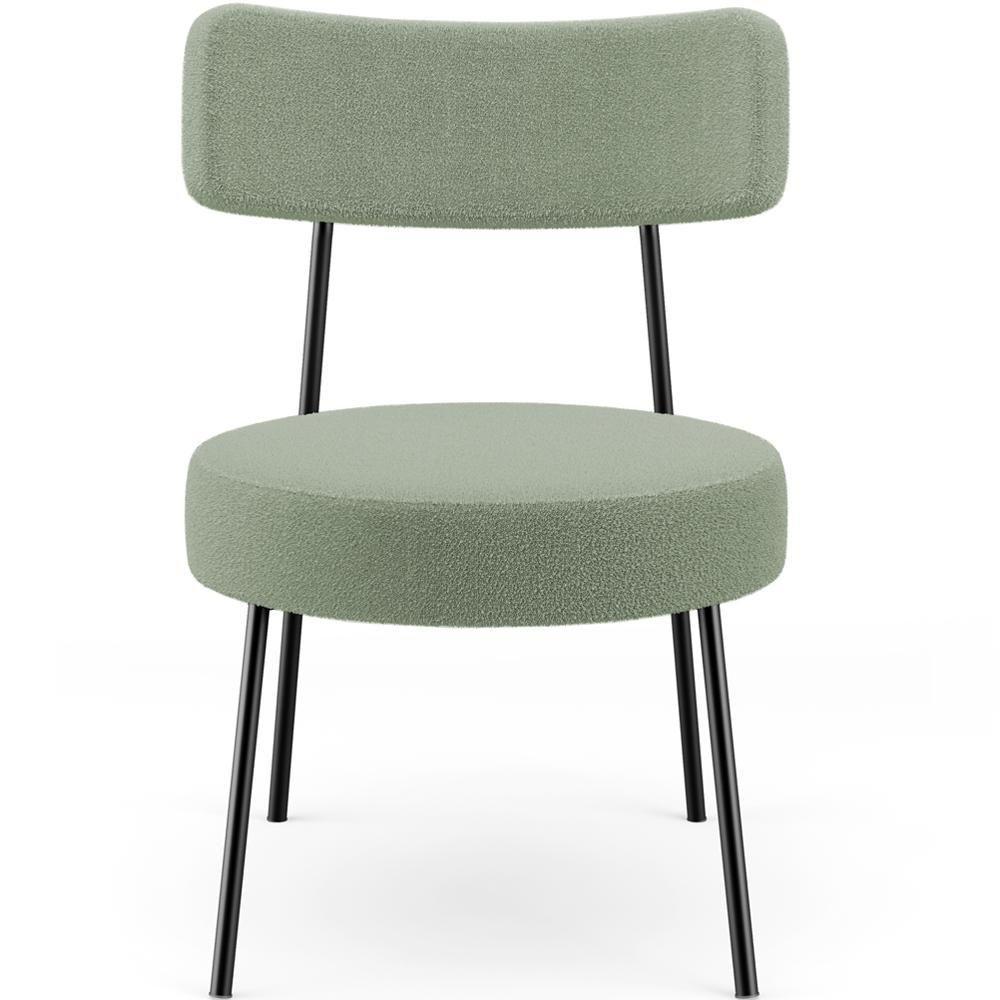 Kit 02 Poltronas Decorativas Para Sala De Estar Base Fixa Londres L02 Bouclê Oliva - Lyam - 3