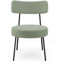 Kit 02 Poltronas Decorativas Para Sala De Estar Base Fixa Londres L02 Bouclê Oliva - Lyam - 3