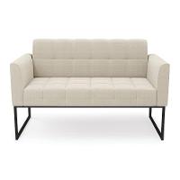 Sofá Namoradeira 2 Lugares Industrial Preto Elisa Bouclê D03 - D'rossi Cor Bege - 3