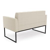 Sofá Namoradeira 2 Lugares Industrial Preto Elisa Bouclê D03 - D'rossi Cor Bege