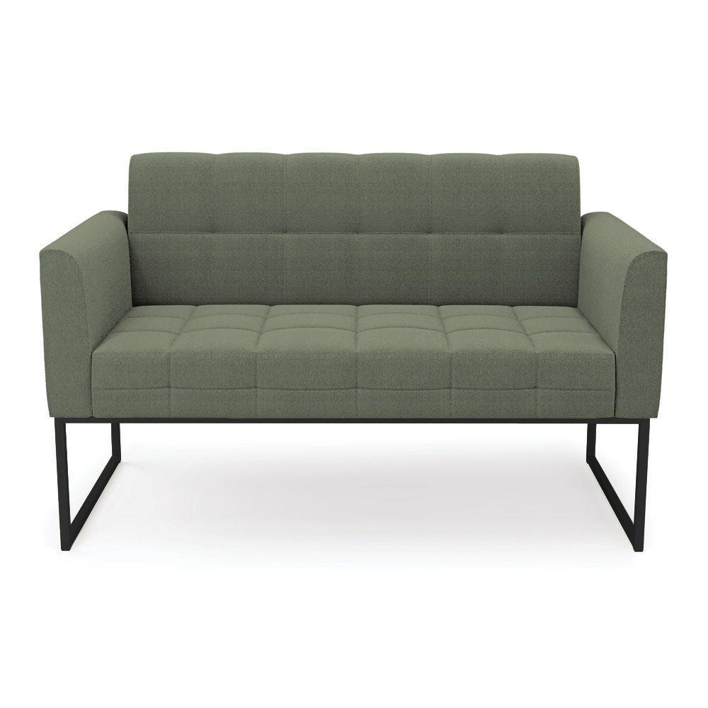 Sofá Namoradeira 2 Lugares Industrial Preto Elisa Bouclê D03 - D'rossi Cor Menta - 4