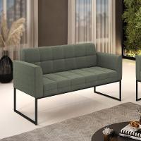 Sofá Namoradeira 2 Lugares Industrial Preto Elisa Bouclê D03 - D'rossi Cor Menta - 1